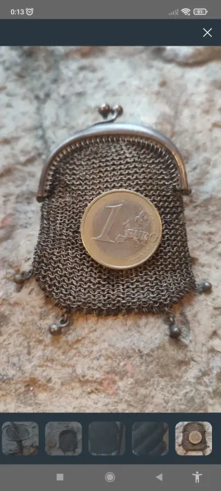 Monedero malla muy antigua de principios siglo