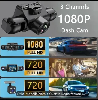 Dashcam 4 Lenti Auto Avanzata