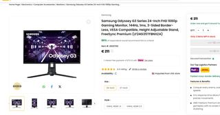 Samsung Odyssey G3 24 FHD 1080p Gaming Monitor
