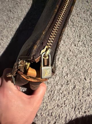 Borsa Louis Vuitton Monogram Marrone Dorato vintage