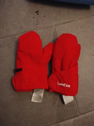 Manoplas nieve Wed'ze rojas unisex 3 años