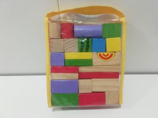 Juego Bloques Construcción Madera