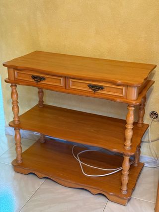 Mesa consola madera 2 cajones