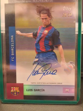 Luis García Autógrafo Barcelona 29/50