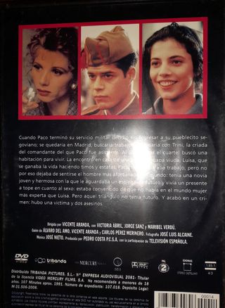 DVD Slim Amantes Precintado Vicente Aranda