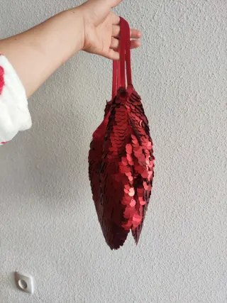 Bolso de lentejuelas rojo