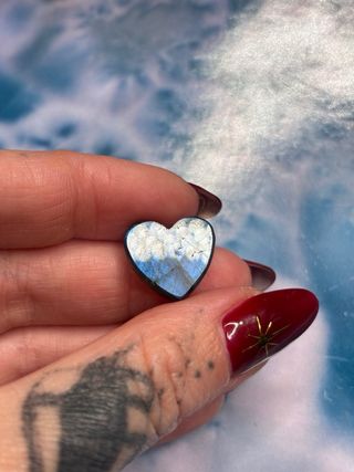 Corazón de Labradorita Azul Cabujón