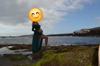 Vestido premamá para sesión de fotos