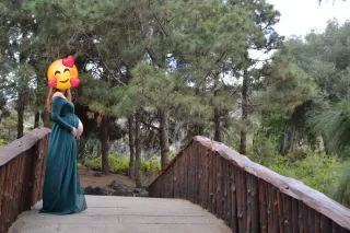 Vestido premamá para sesión de fotos