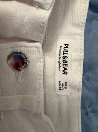 Pantalones skinny Pull&Bear blancos