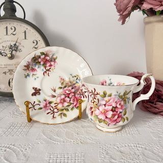 Taza y plato de porcelana Royal Albert