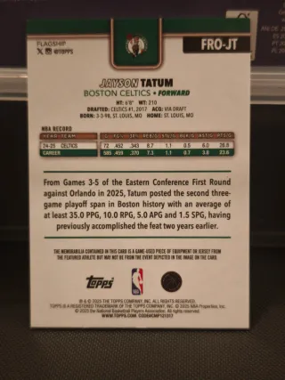 Tatum 24/50 Celtics - Parche Usado en Partido