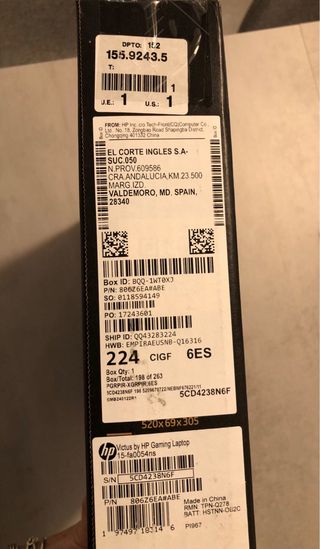 Ordenador Portátil Gaming HP Victus Negro/Gris