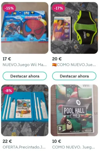 Oferta.LOTE Juegos WII Cocoto,2 volantes,2 pistola