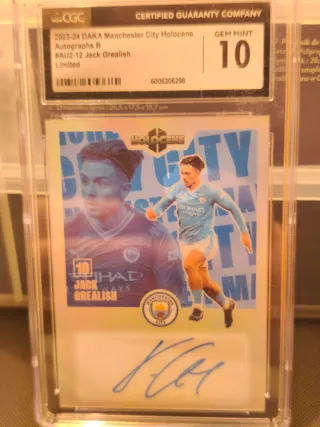 Jack Grealish Autógrafo CGC 10 Holocene