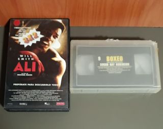 VHS Ali Will Smith y VHS Boxeo Sugar Ray Robinson