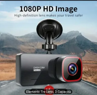 Dash Cam 3 Canali 1080p