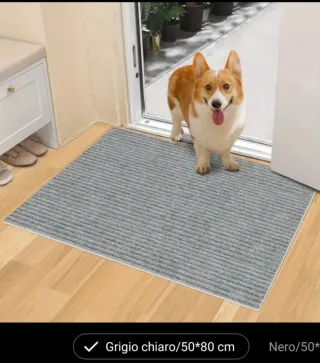 Tappetino Grigio Chiaro 50x80 cm