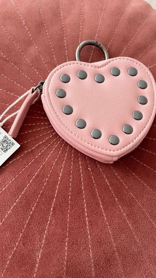Monedero llavero corazón Zara rosa