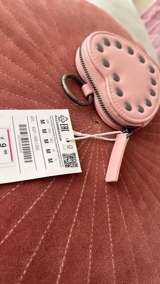 Monedero llavero corazón Zara rosa