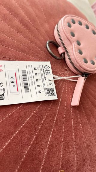 Monedero llavero corazón Zara rosa