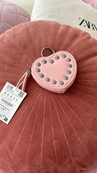 Monedero llavero corazón Zara rosa