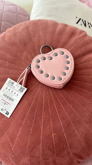 Monedero llavero corazón Zara rosa