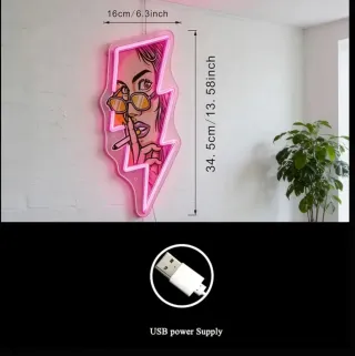 Lampada Neon LED "Flash Woman"