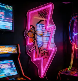 Lampada Neon LED "Flash Woman"