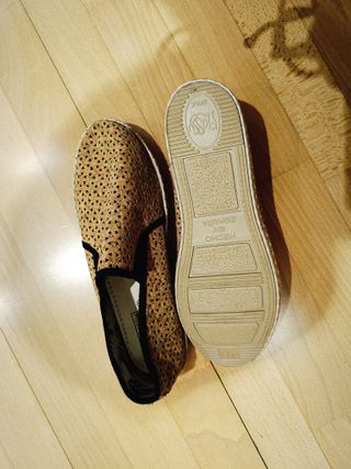 Scarpe da donna beige/marrone con zeppa