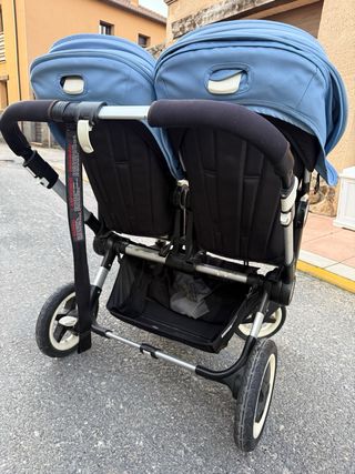 Bugaboo Donkey Silla Gemelar Azul