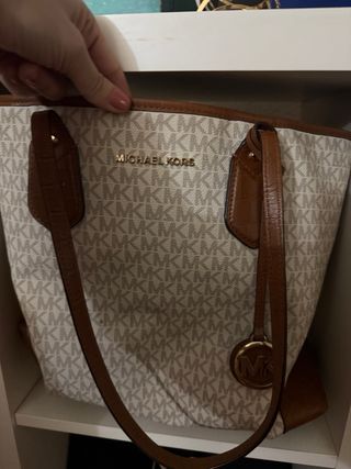 Bolso Michael Kors Blanco y Marrón