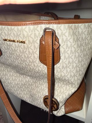 Bolso Michael Kors Blanco y Marrón