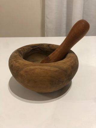 Almofariz Madeira Oliveira Bom Estado