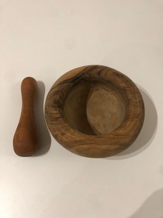 Almofariz Madeira Oliveira Bom Estado