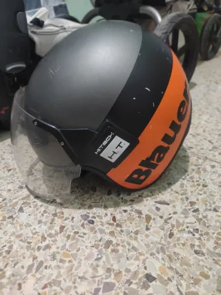 Casco Blauer naranja y negro talla- M