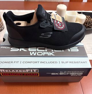 Skechers Work Zapatillas Antideslizantes Negras