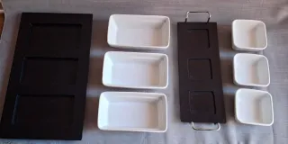 CUENCOS PARA APERITIVOS CON BANDEJA