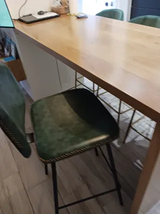 Juego 4 Sillas Altas Barra Respaldo