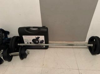 Discos de 24kg y barra de 20kg