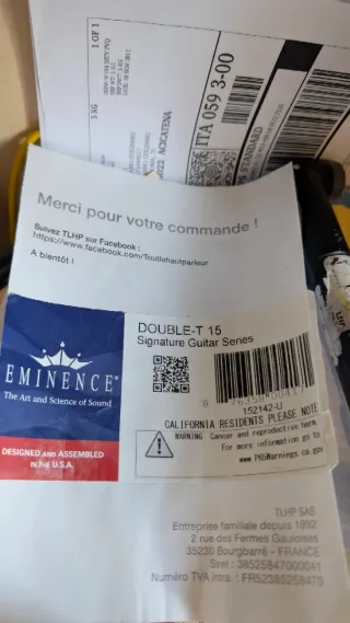 Eminence Double T15 Travis Toy 4Ohm 300W speaker