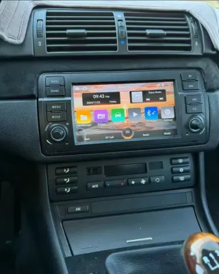 Rádio BMW E46 Android 14 com GPS (Artigo Novo)
