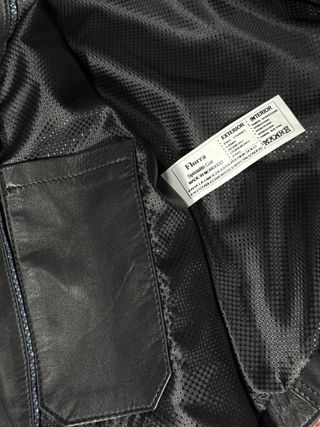 Cazadora de cuero auténtico negra