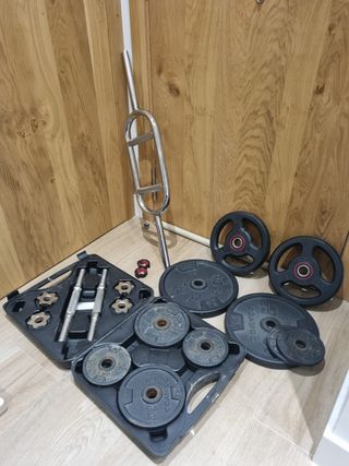 Mancuernas, Barra Romana y Discos. KIT o PARTES.