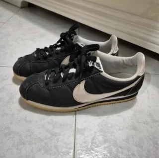Nike Cortez Basic Nylon Nero Bianco