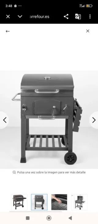 Barbacoa de terraza negra