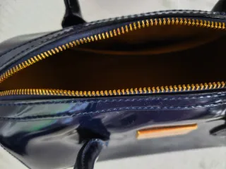 Bolso Bimba y Lola Azul Marino Charol Dorado