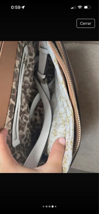 Bolso Guess Marrón y Blanco