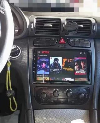 Rádio Mercedes W203 Android 14 com GPS (Novo)