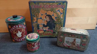 4 Cajas Metálicas Coleccionismo Vintage